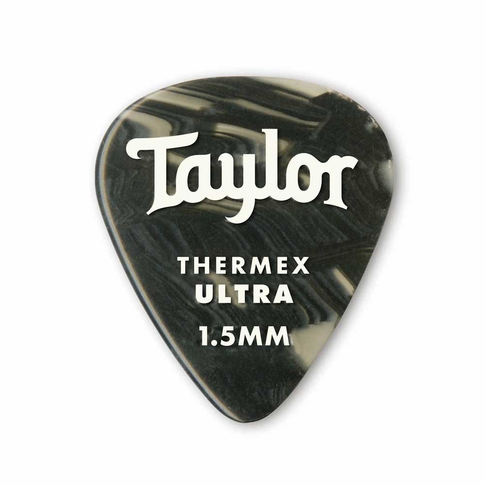 Taylor - 80718 - Thermex Guitar Picks (6 Pack) - 351 Shape (1.5mm) - Black Onyx