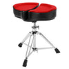 Ahead Spinal Glide Saddle Drum Throne with 3 Leg Base - Red Top with Black Sides