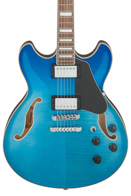 Ibanez AS73 Artcore Semi-Hollow Body Electric Guitar with Classic Elite Pickups - Azure Blue Gradation