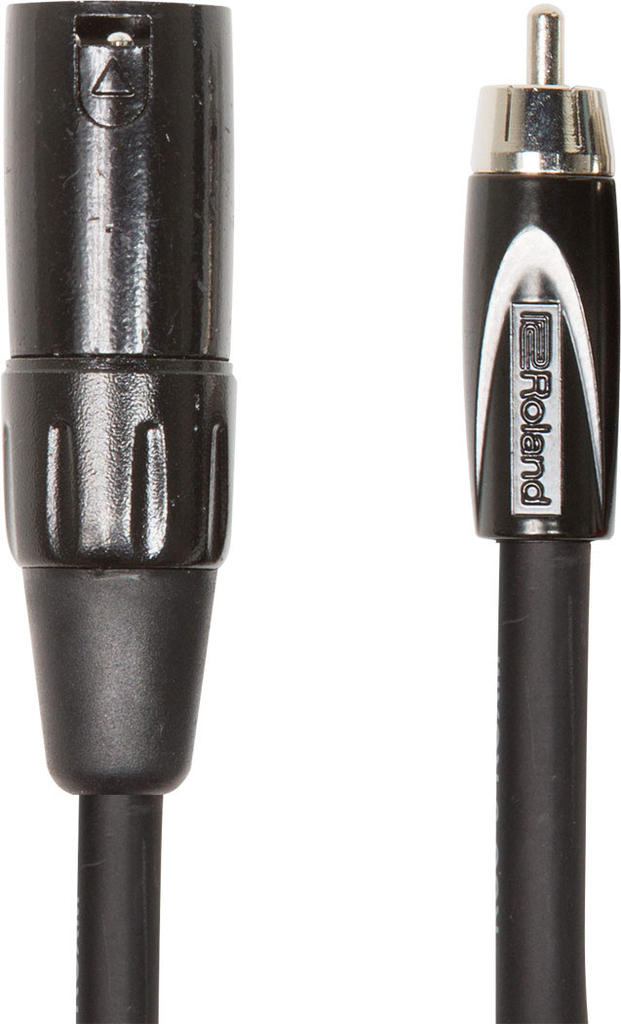 Roland RCC-10-RCXM Black Series 10ft. Interconnect Cable with XLR Male to RCA - Bananas at Large