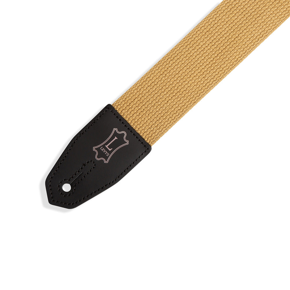 Levy's MRHC-TAN Specialty Series Right Height Standard Cotton 2 in. Guitar Strap - Tan