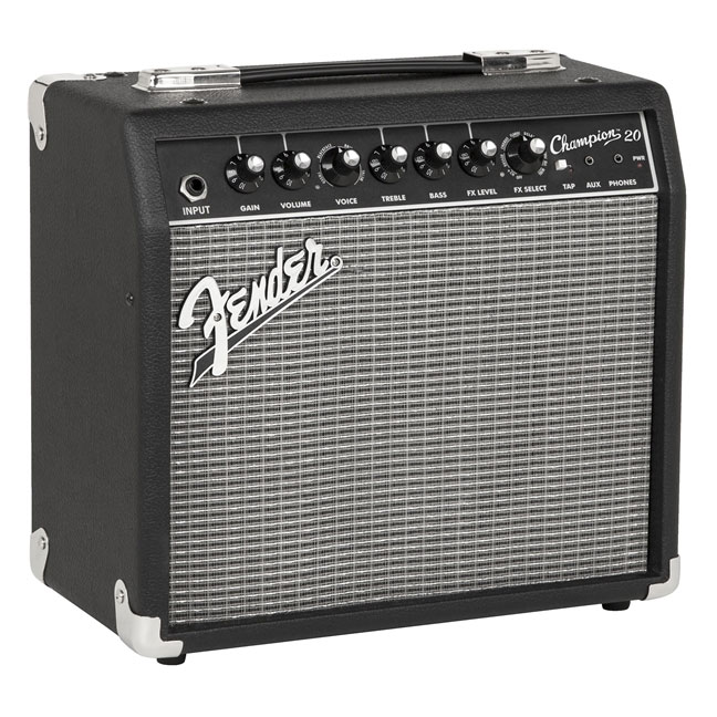 Fender Champion 20 Guitar Combo Amp - Black and Silver