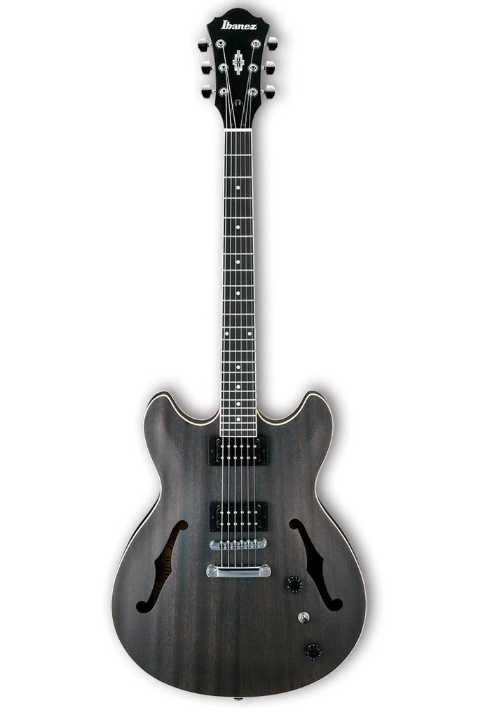 Ibanez AS53 Artcore Semi Hollow Body Electric Guitar - Transparent Black Flat - Bananas At Large®