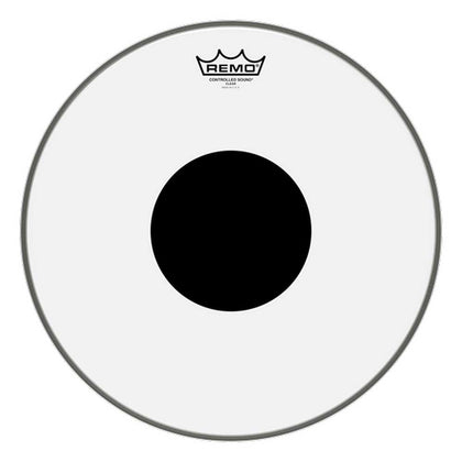 Remo CS-0315-10 Controlled Sound Clear Drumhead - Black Dot - 15 in. Batter