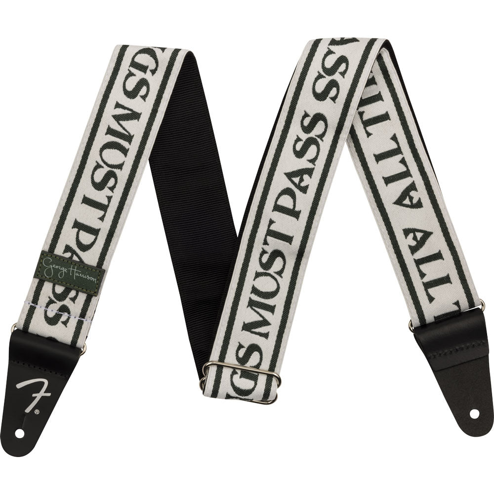 Fender George Harrison All Things Must Pass Logo 2 in. Guitar Strap - White/Black