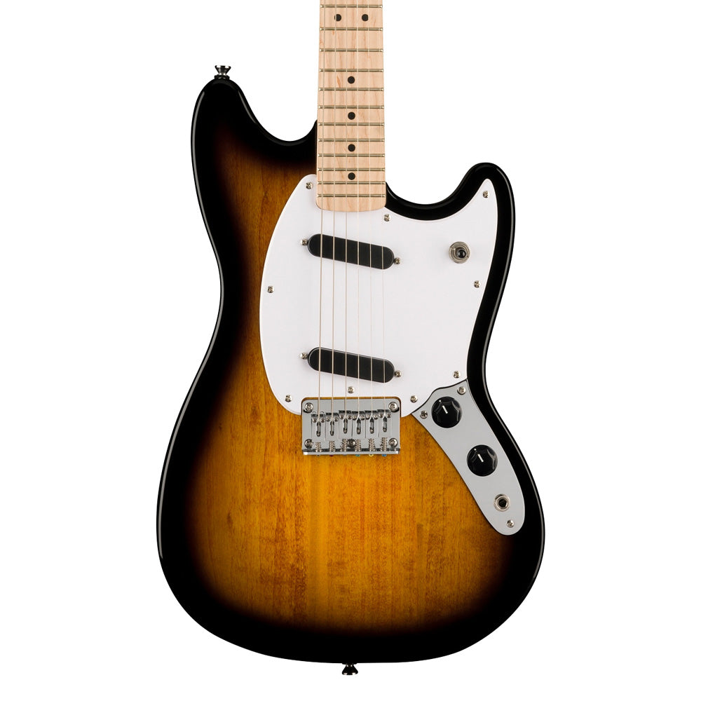 Squier Sonic Mustang Electric Guitar - 2-Color Sunburst with Maple Fingerboard & White Pickguard