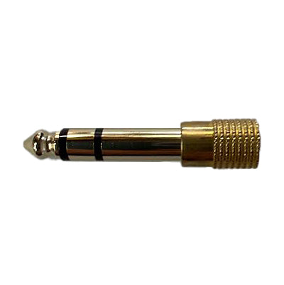 Premium 7086B All Gold Headphone Adaptor - 3.5mm TRS Female to 1/4 in. TRS Male - Bananas at Large®