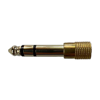 Premium 7086B All Gold Headphone Adaptor - 3.5mm TRS Female to 1/4 in. TRS Male
