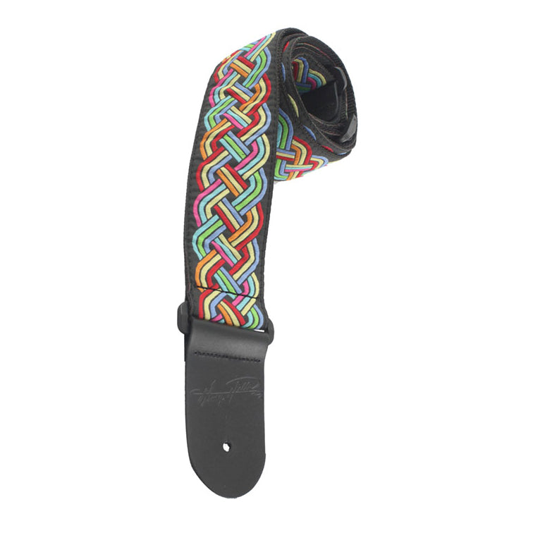 Henry Heller 2in Deluxe Jacquard Guitar Strap, Crazy Eights Rainbow Swirl - Bananas at Large®