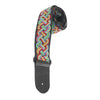 Henry Heller 2in Deluxe Jacquard Guitar Strap, Crazy Eights Rainbow Swirl