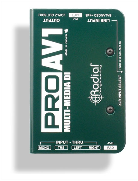 Radial Engineering ProAV1 Passive Multimedia Direct Box - Bananas at Large - 2