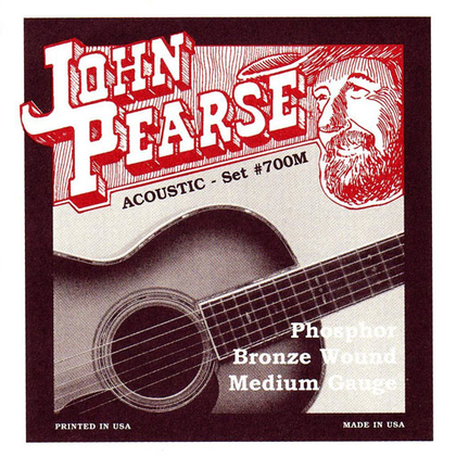 John Pearse 700M Phosphor Bronze Wound Acoustic Guitar Strings - Medium