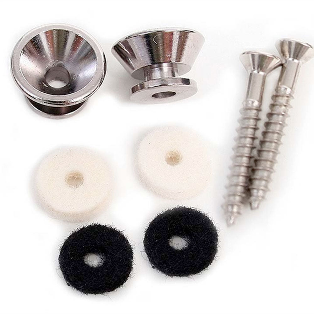 Fender - 0063267049 - American Standard Strap Buttons - Chrome - 2 Pack - Bananas at Large®