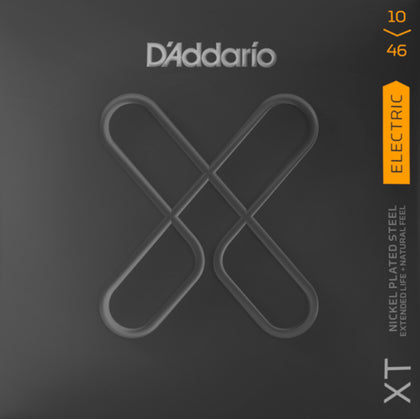 D'Addario XTE1046 XT Electric Nickel Plated Regular Light Steel Strings, 10-46