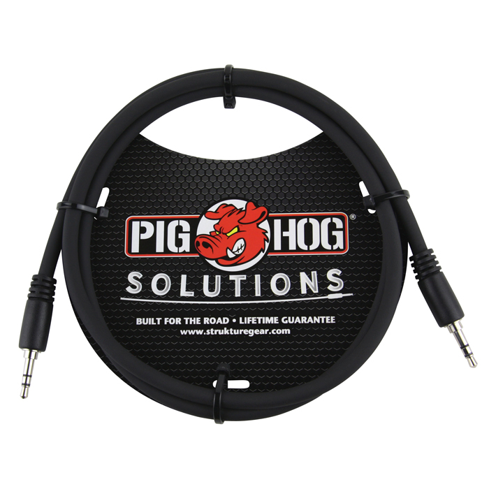 Pig Hog PX-T3503 Solutions 3.5mm TRS to 3.5mm TRS, 3ft - Bananas at Large