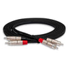 Hosa - HRR-003X2 - 3 ft Pro Stereo Interconnect Cable - Dual REAN RCA Male to Same