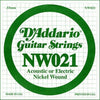 D'Addario NW021 Single Nickel Wound 021