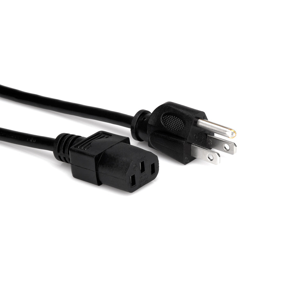 Hosa Power Cord 18 AWG, IEC C13 to NEMA 5-15P, 8 ft. - Bananas at Large®