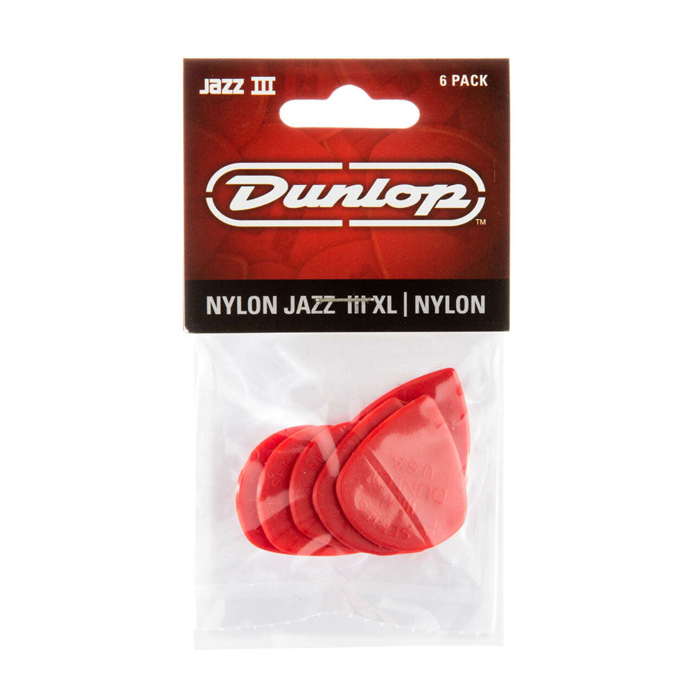 Dunlop - 47PXLN-  Nylon Guitar Picks (6 pack) - Jazz III XL