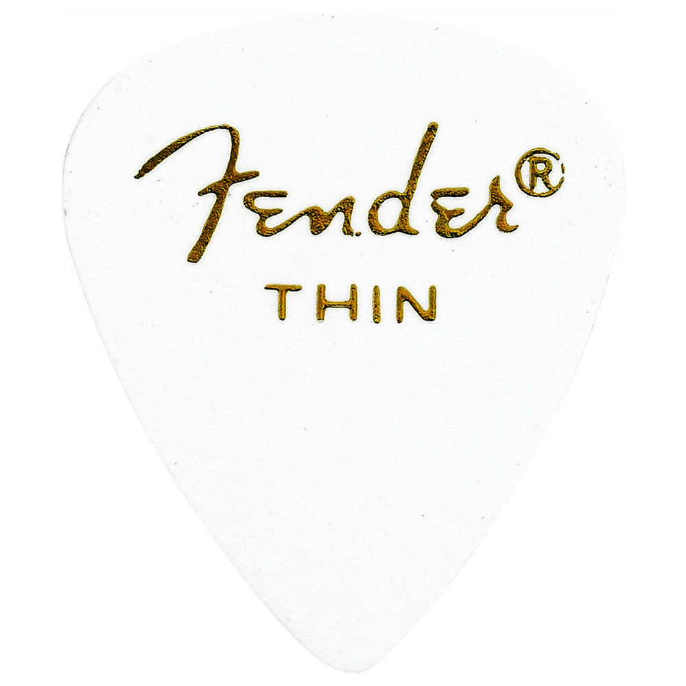 Fender Thin 351 Shape Premium Celluloid Picks - White (12 Count Pack) - Bananas at Large®