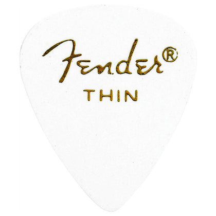 Fender Thin 351 Shape Premium Celluloid Picks - White (12 Count Pack)