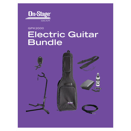 Electric Guitar Case, Stand, Tuner & More Bundle