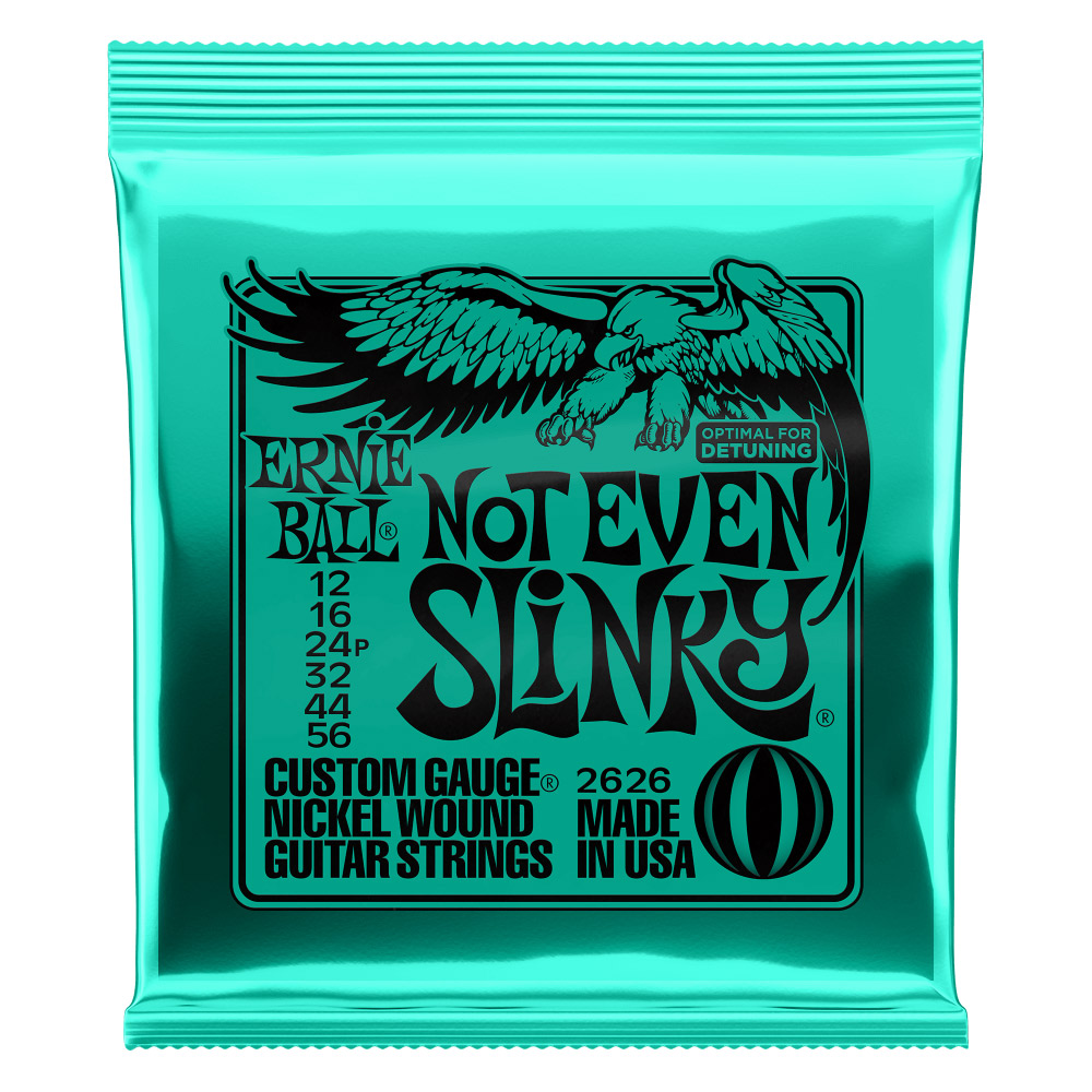 Ernie Ball Not Even Slinky Nickel Wound Electric Guitar Strings 12-56 Gauge - Bananas at Large®