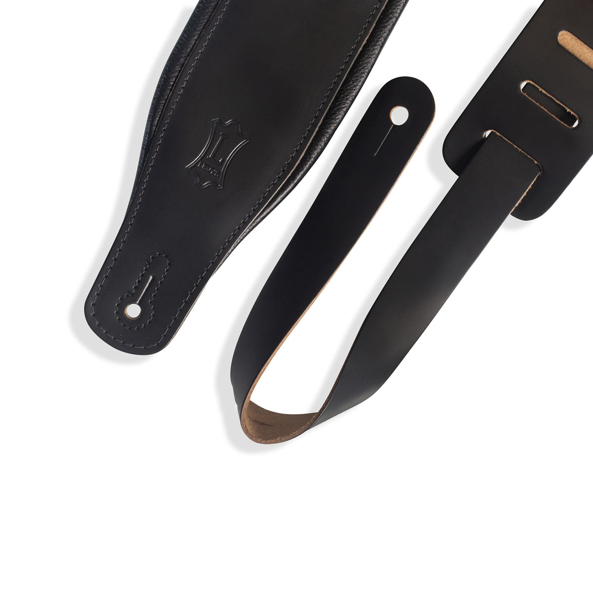 Levy's M26PD-BLK Classics Series Favorite Padded Leather 3 in. Guitar Strap - Black