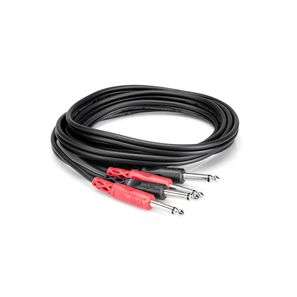 Hosa Stereo Interconnect Cable, Dual 1/4 in. to 1/4 in. - 10 ft.