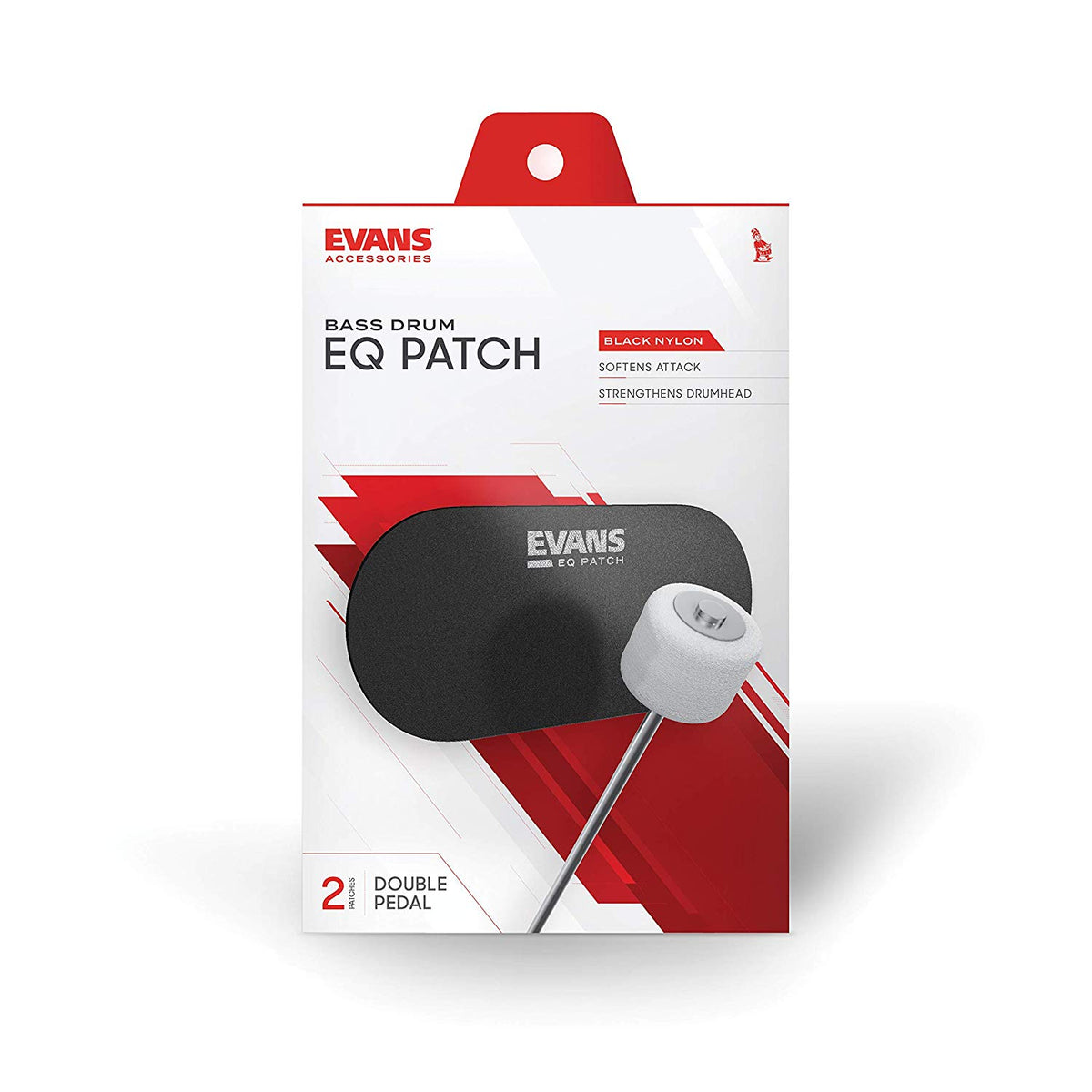 Evans EQ Double Pedal Patch, Black Nylon - Bananas at Large®