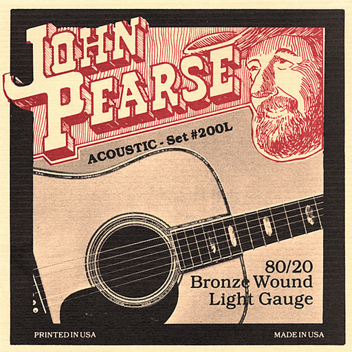 John Pearse 200L Light Bronze Wound Acoustic Guitar Strings - Bananas At Large®