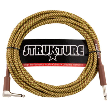 Strukture SC186TWR Straight to Angle Instrument Cable - Vintage Tweed - 18.6 ft.