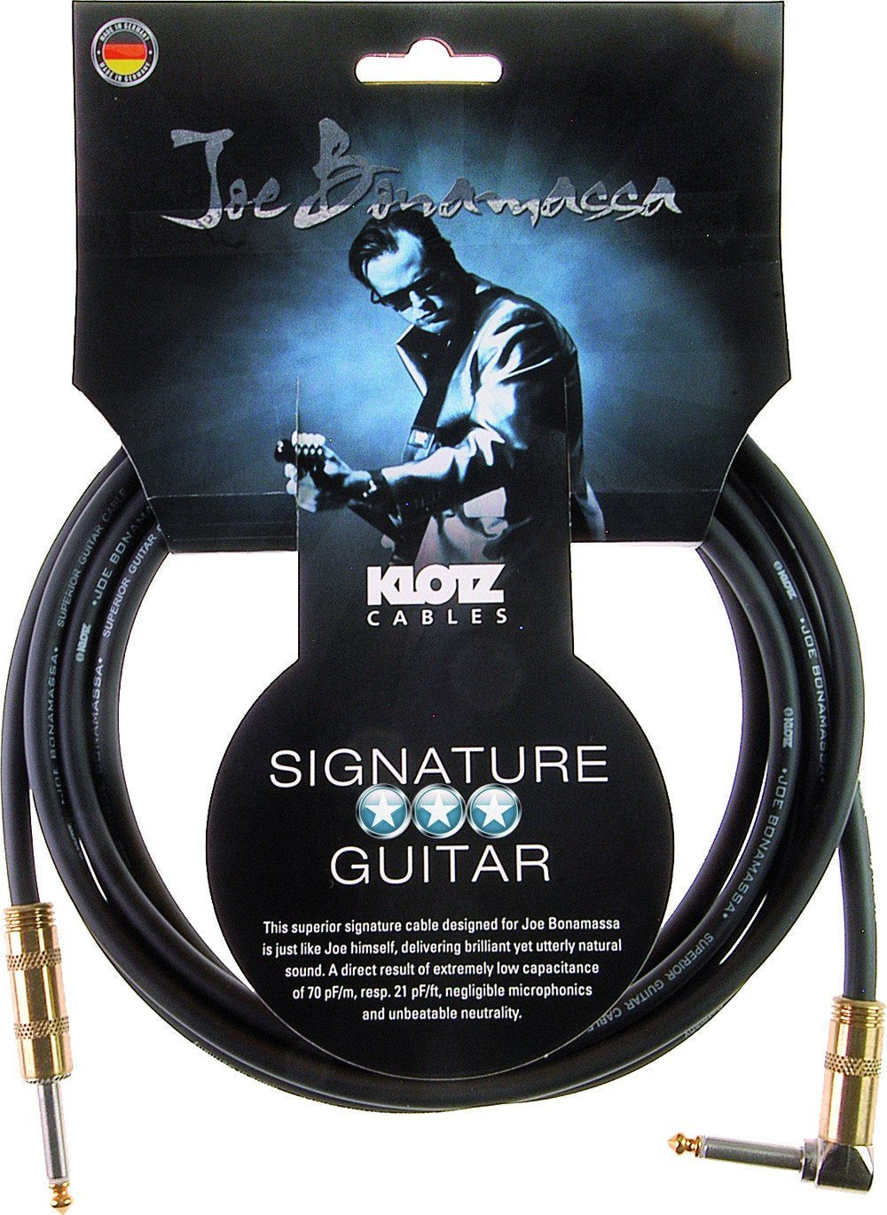 KLOTZ Joe Bonamassa Instrument Cable, Bonamassa, Str/Str, 10 ft
