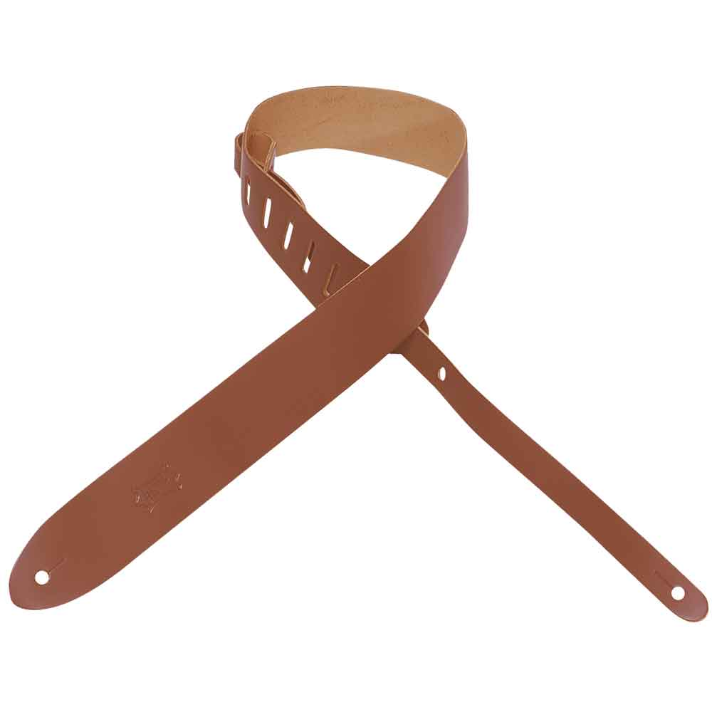Levy's M12-WAL Genuine Leather 2 in. Guitar Strap - Walnut