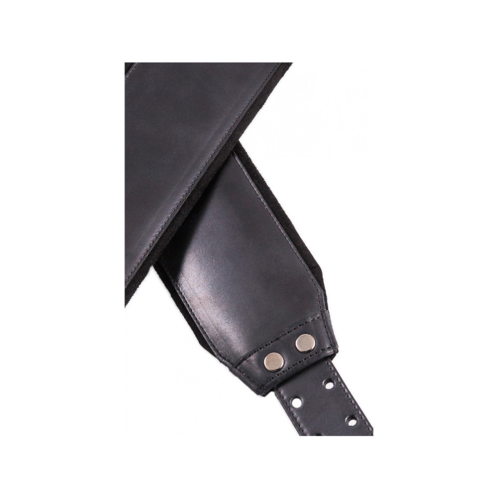 RightOn! Go Bassman 3.15 in. Guitar Strap - Smooth Black