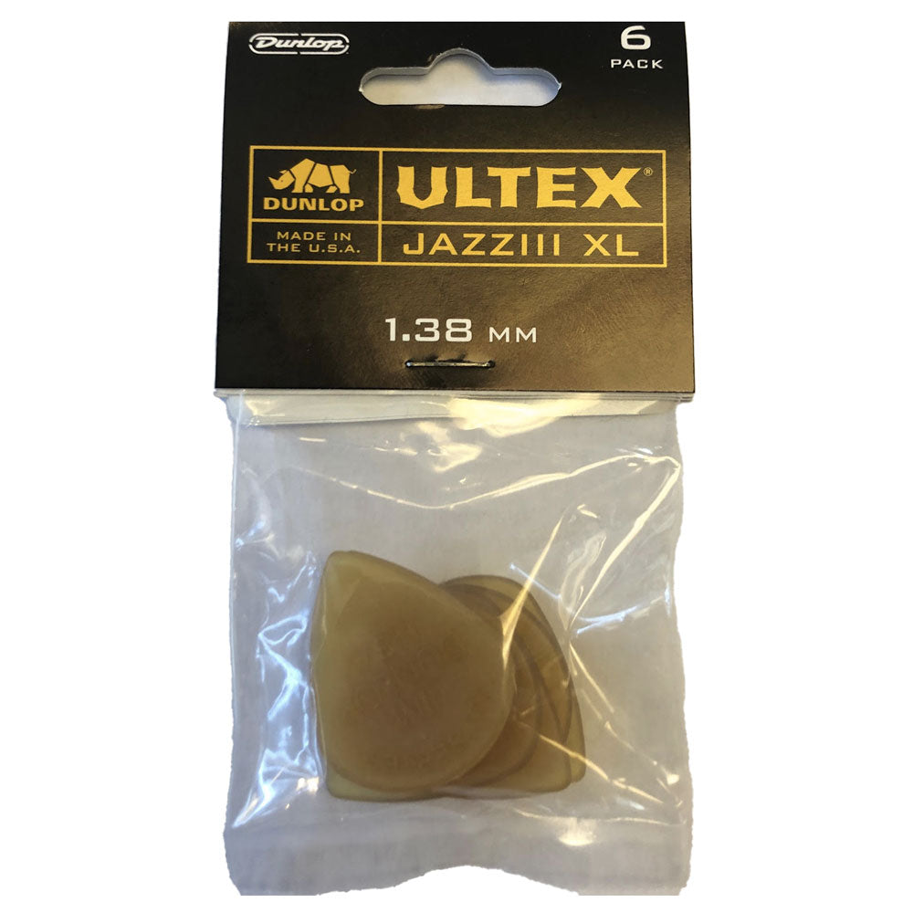 Dunlop 427PXL138L Ultex® Guitar Picks (6 Pack) - Jazz III XL (1.38mm) - Bananas at Large®