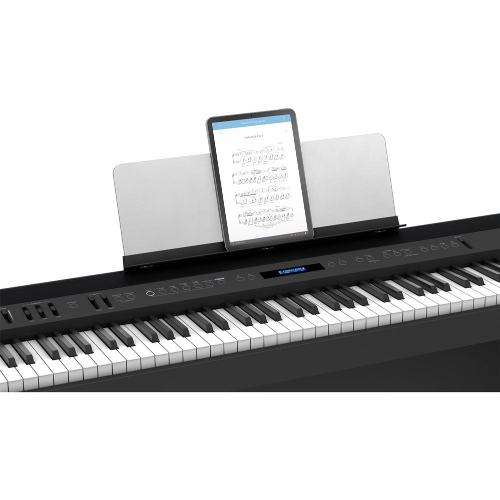 Roland FP-60X Weighted 88-Key Digital Piano with Pedal and Music Rest - Black - Bananas at Large®