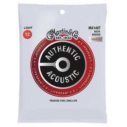 Martin MA540T Authentic Treated Light 92/8 Phosphor Bronze Acoustic Guitar Strings