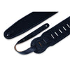 Levys M4GF-BLK Garment Leather 3.5 in. Guitar Strap - Black