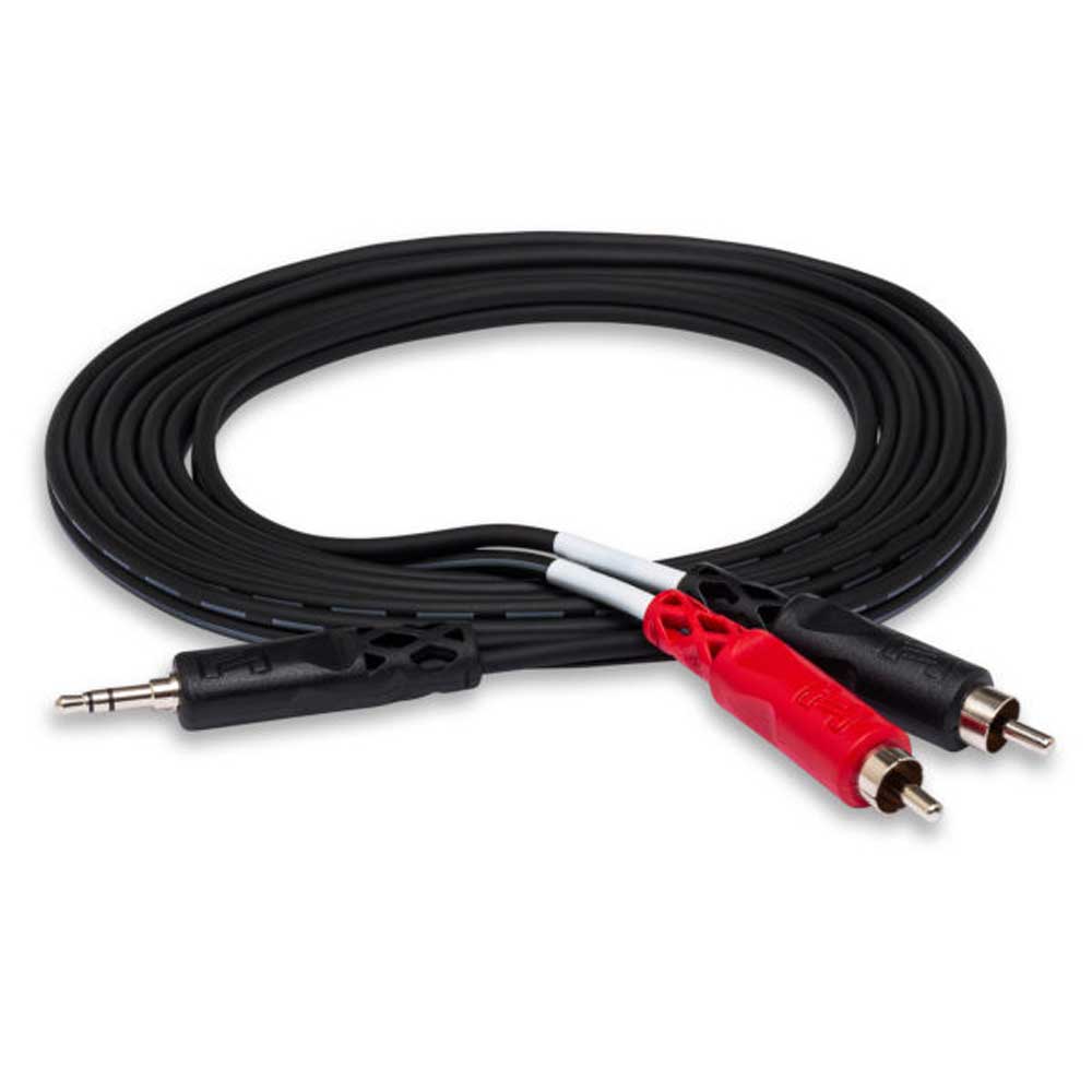 Hosa - CMR-203 - 3 ft Stereo Breakout Cable - 3.5mm TRS Male to Dual RCA Male