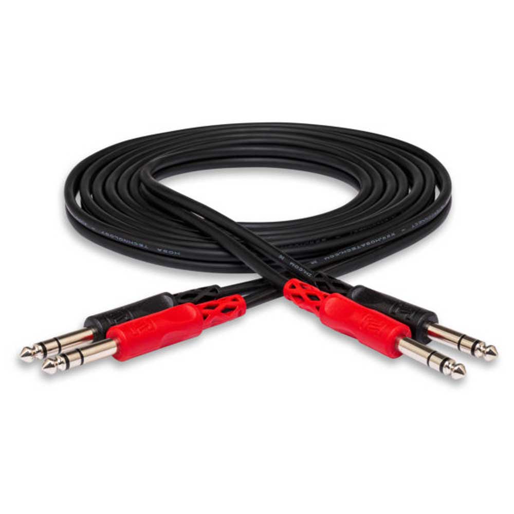 Hosa - CSS-202 - 2m Stereo Interconnect Cable - Dual 1/4 in TRS Male to Same - Bananas at Large®