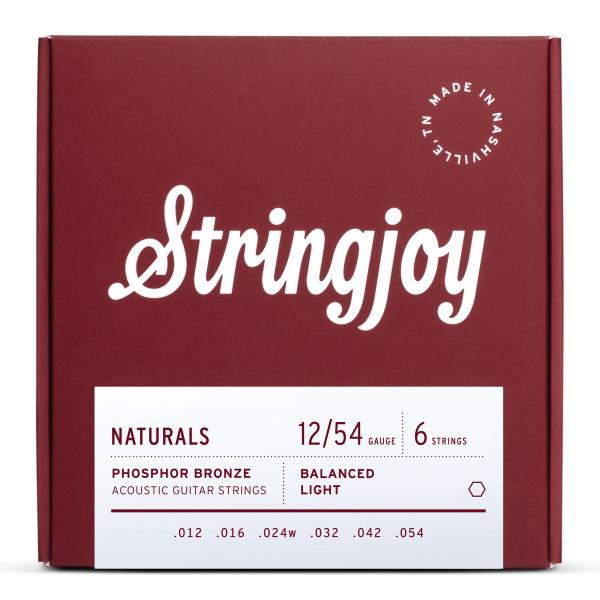 Stringjoy Naturals | Light Gauge (12-54) Phosphor Bronze Acoustic Guitar Strings - Bananas at Large®