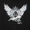 Levy's Black Cotton T-Shirt with White Wings Logo - Large