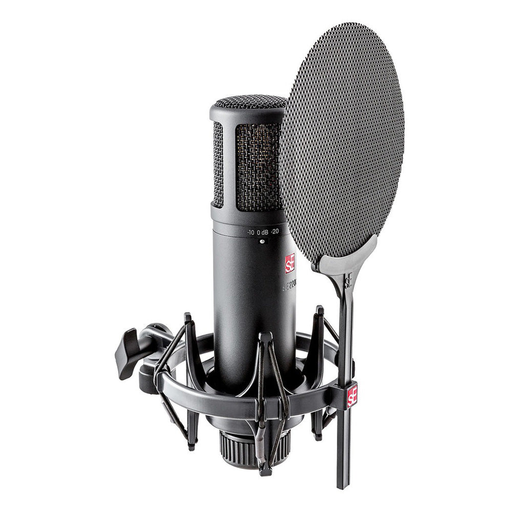 SE se2200 Large Diaphragm Condenser Mic Cardioid w/Shockmount and Filter