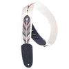 Henry Heller HDHCP-01 Basic Natural Cotton 2 in. Guitar Strap - Printed Design and Deluxe Leather Ends