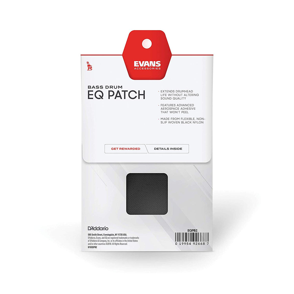 Evans EQ Double Pedal Patch, Black Nylon - Bananas at Large®