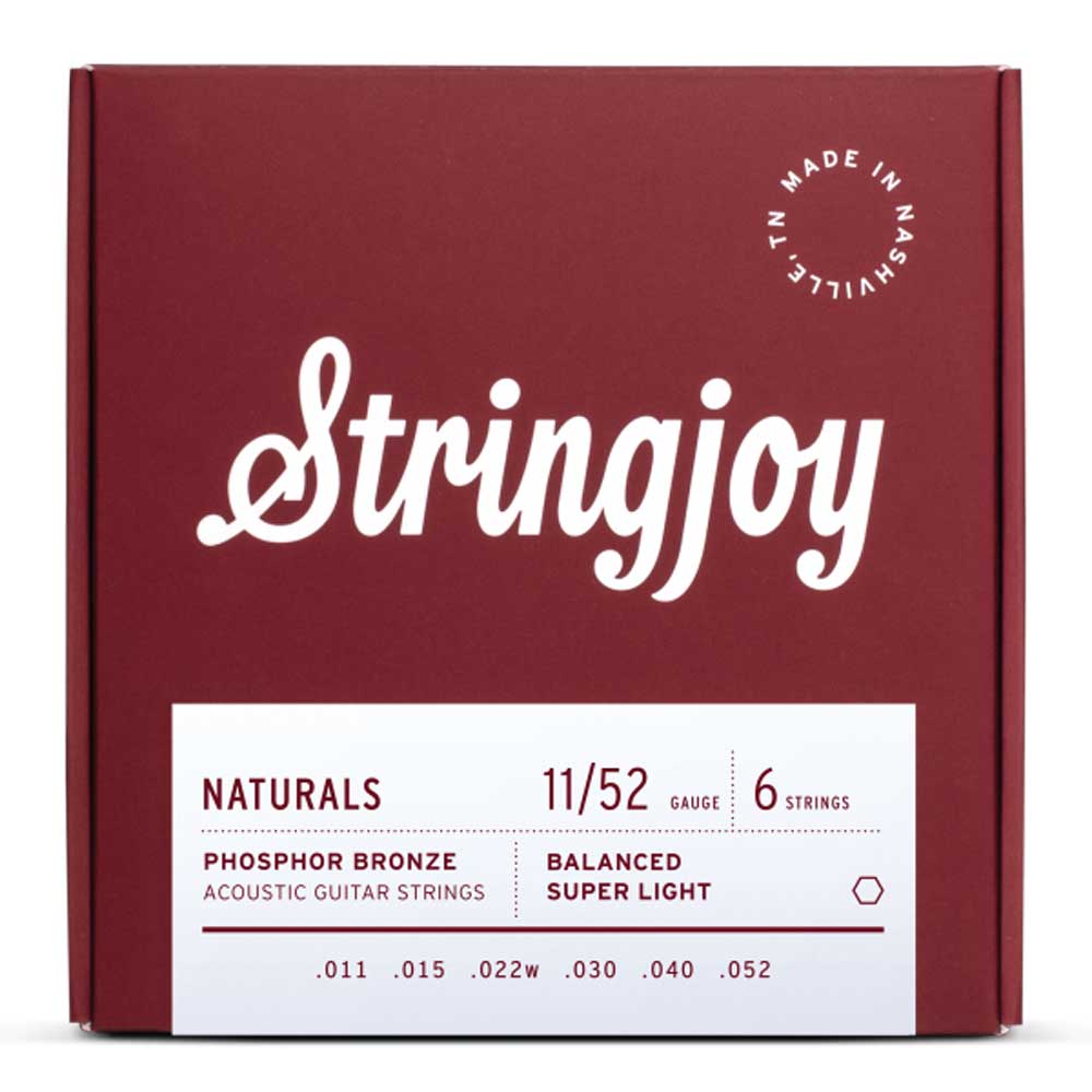Stringjoy Naturals | Super Light Gauge (11-52) Phosphor Bronze Acoustic Guitar Strings - Bananas at Large®