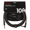 Fender Deluxe Series Straight to Angle Instrument Cable - Black Tweed - 10 ft.