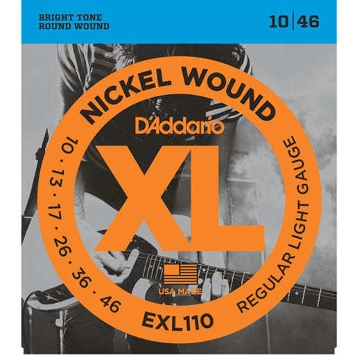 D'Addario EXL110 Nickel Wound Electric Guitar Strings - Regular Light - 10-46 - Bananas at Large®