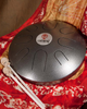 Dobani 12 in. 8-Note Steel Tongue Drum with Akebono Tuning - Antique Silver